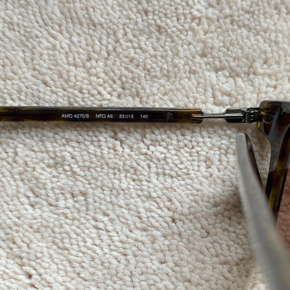 UNISEX Made in Italy ALEXANDER McQUEEN Tortoise Rectangular Frame SUNGLASSES - Picture 13 of 13